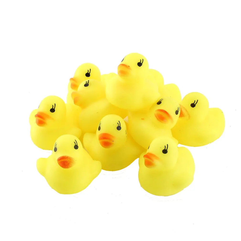 

10pcs Kawaii Cute Cartoon Duck Baby Squeaky Rubber Ducks Bath Water Swimming Toys Squeeze Float Ducks Children Kids Bathing Toys