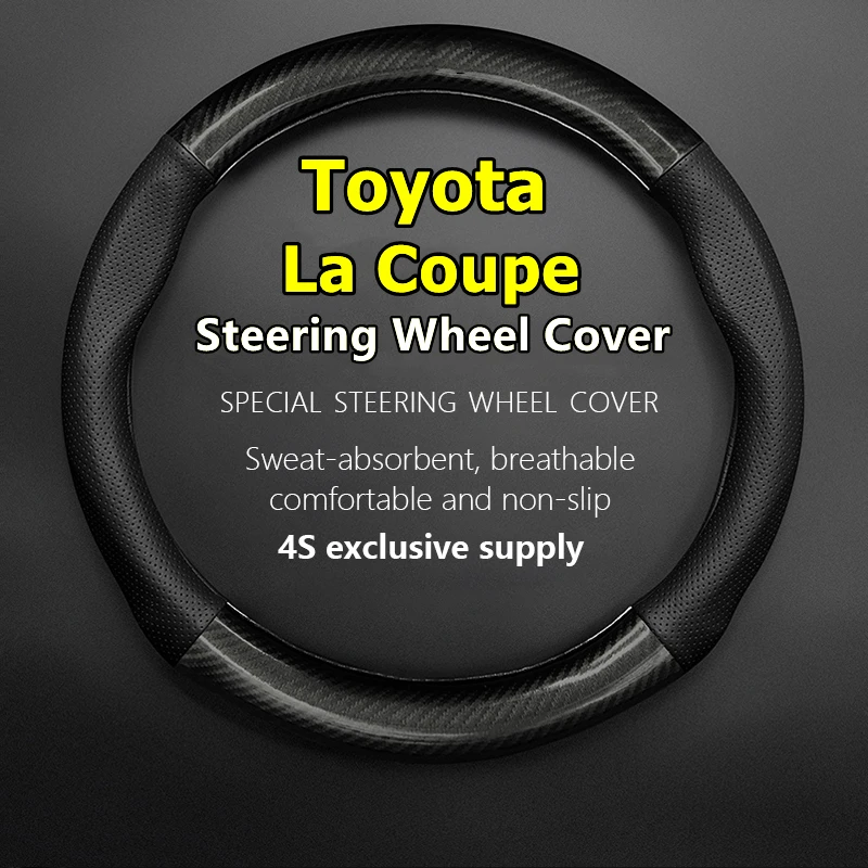 

For Toyota La Coupe Steering Wheel Cover Leather Carbon Fiber 2019 2020