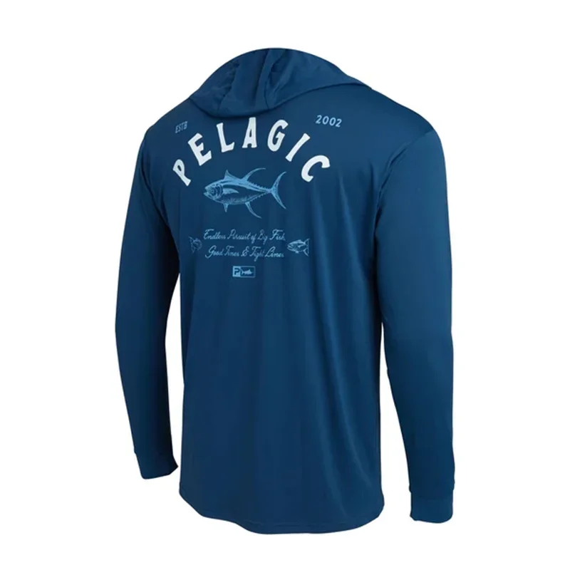

Рубашка Pelagic для рыбалки, Мужская Уличная футболка с защитой от солнца и длинным рукавом UPF50 + одежда для рыбалки с защитой от УФ-лучей, дышащая рыболовная футболка