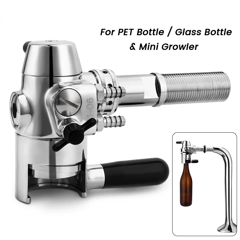 

No-foam Bottles Filling Stainless Steel Beer Tap Defoamer, Professional Homebrewing Bottle Filler for PET Bottle & Glass