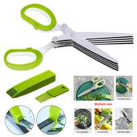 minced 5 blades stainless steel kitchen scissors herb cutter shredded rosemary scallion cutter herb chopped tool cut