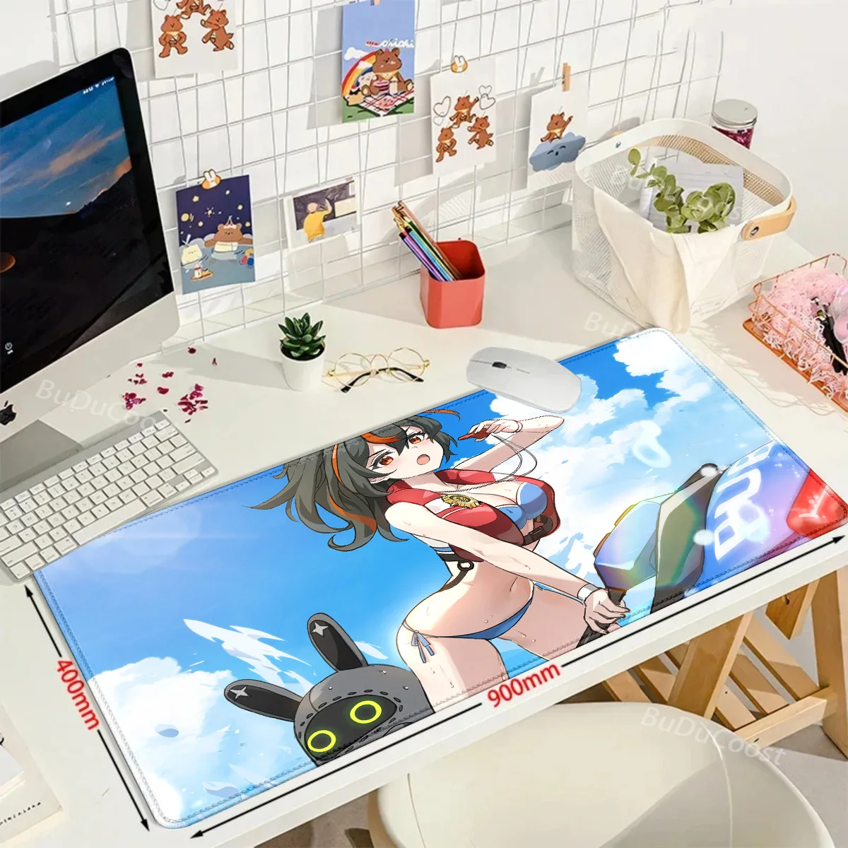 Игры Zenless Zone Zero ZZZ Zhu Yuan Настольный коврик teclado для мыши Высокое разрешение XXL