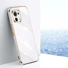 Luxury Square Phone Case On For Xiaomi Mi 11 Ultra Mi 11 Lite 5g ne 12 x 10 10t pro Mi11 Case Plated Protective Silicone Cover