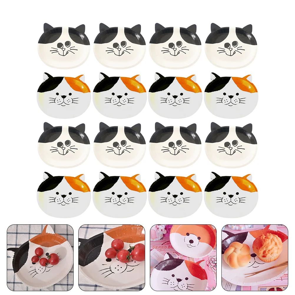 

16Pcs Cake Tray Paper Snack Tray Party Paper Tray for Banquet Party