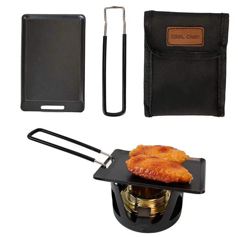 

Nonstick Grill Pan Grill Pan With Folding Handle Nonstick Griddle For Meat Fish And Vegetables Indoor Outdoor BBQ Use For