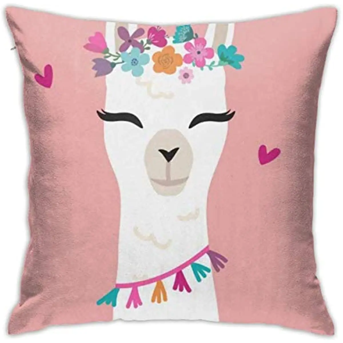 

Llama Alpaca Decorative Throw Pillow Covers 18x18 Inches Christmas Square Pillow Cases for Sofa Bedroom Car House Pillowcase
