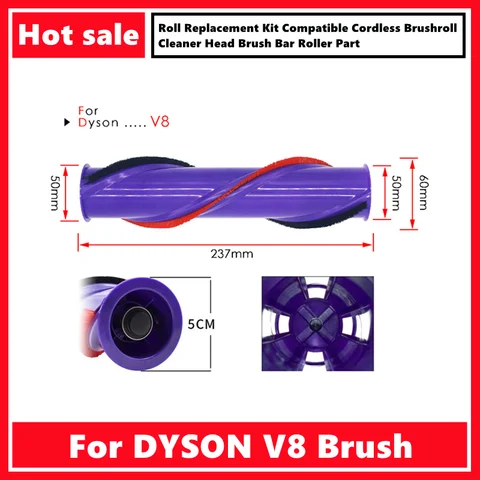 Сменный Набор для DYSON V8, совместимая Беспроводная щетка для чистки Валиков