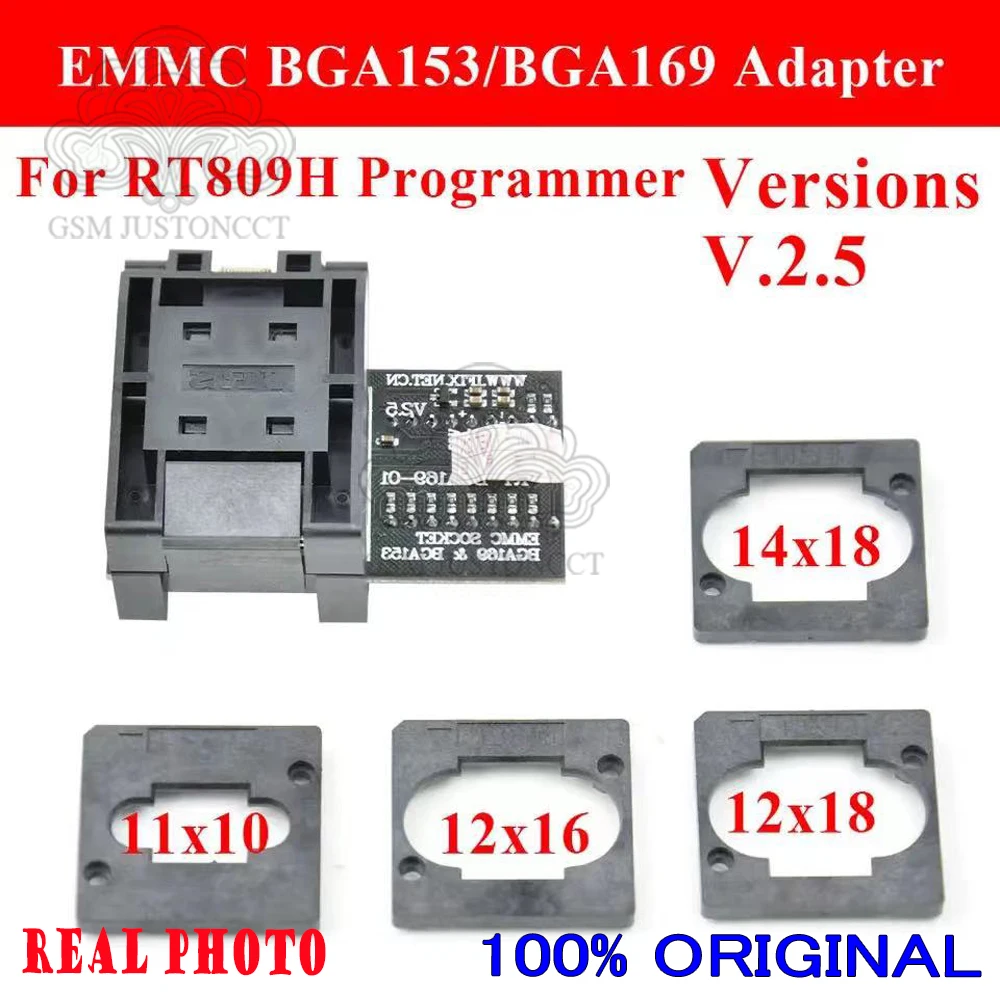 RT-BGA169-01 BGA169 / BGA153 EMMC адаптер v2.5 с 5 шт. BGA бокс для программатора RT809H лучшее качество