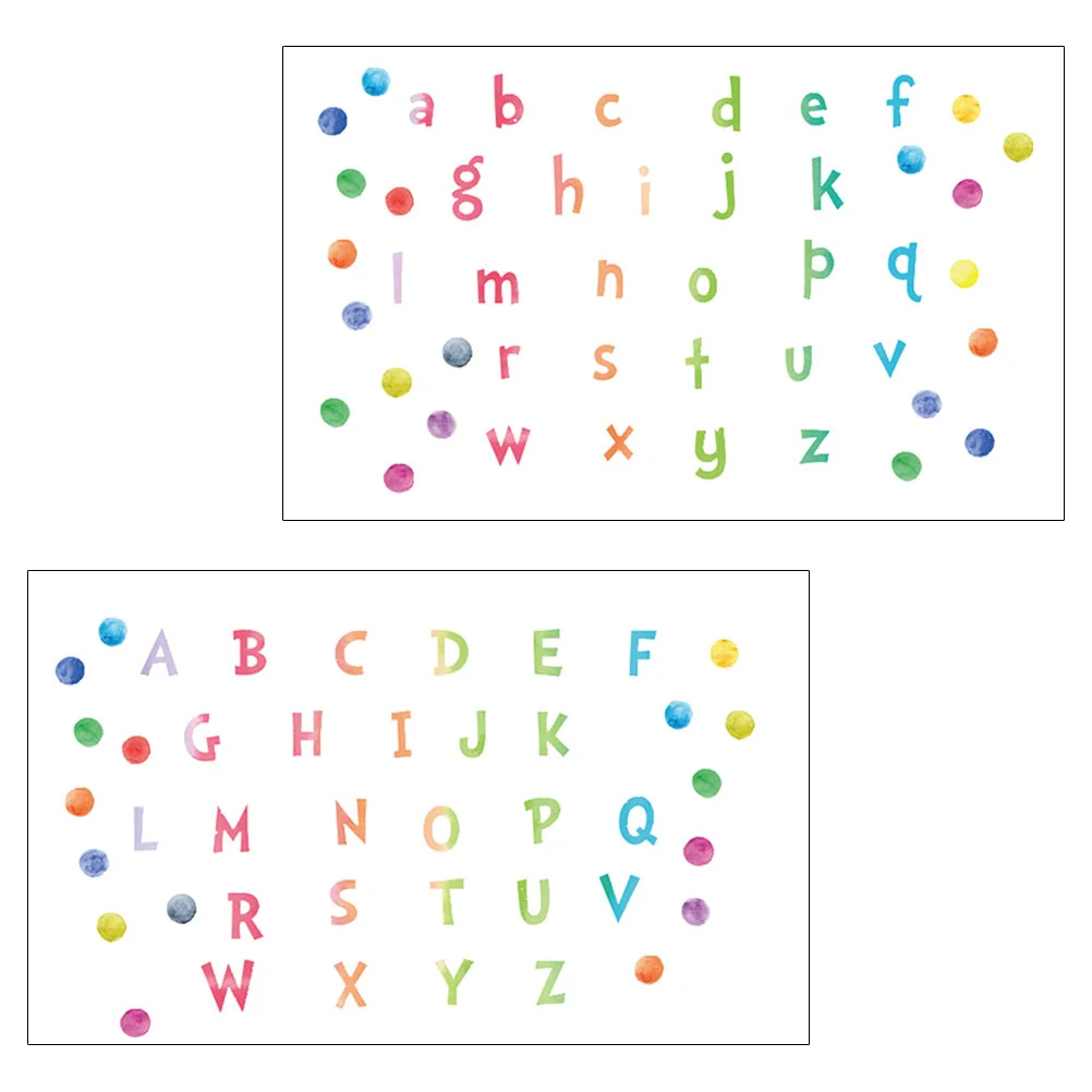 2-листые наклейки на стену в горошек Abc для детей ПВХ скрапбукинг образовательный