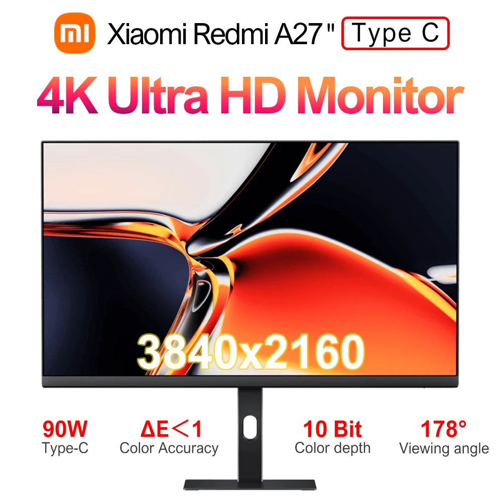 Xiaomi Redmi A27U монитор Type-C 4K IPS 10-битный глубина цвета Ultra ...