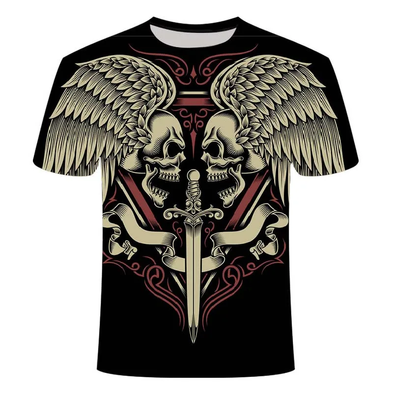 

Футболка мужская с коротким рукавом, тенниска с 3D принтом черепа розы, Модная Удобная майка, большие размеры, лето