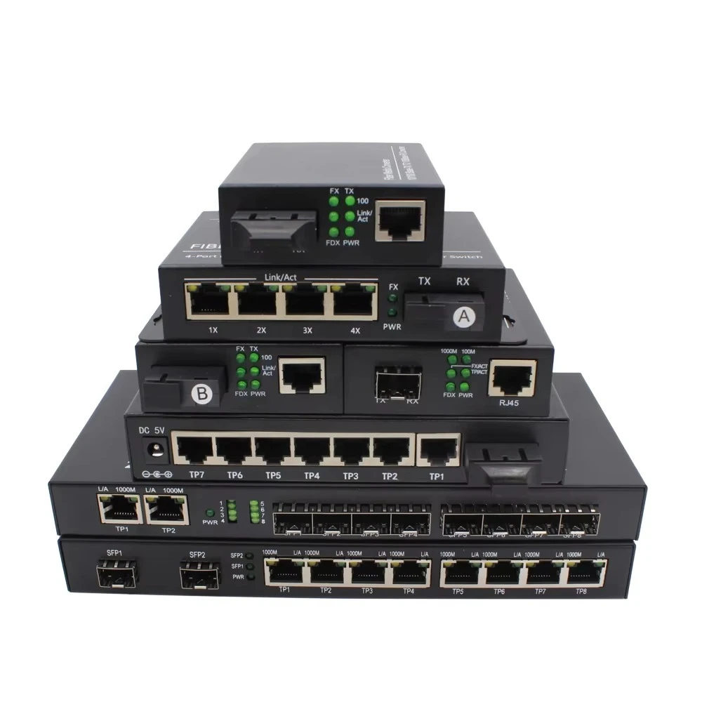 Фото Медиа-конвертер 1.25G SFP UTP с поддержкой POE, 25 Вт, 48 В, для оптоволоконного оборудования видеонаблюдения, конвертер RJ45 в оптоволокно. №1