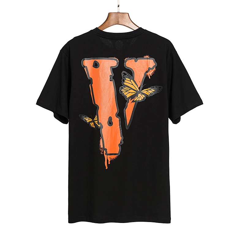 

VLONE Men's Women's Couples Casual Fashion Trend High Street HIP-HOP Cotton Printed Round Neck T-Shirt Boyfriend Gift 1561