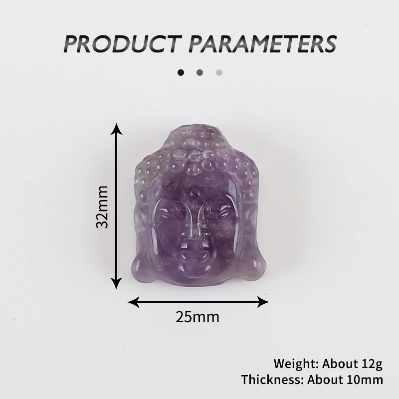 Оптовая продажа натуральный камень аметист голова Будды резной кулон бисер