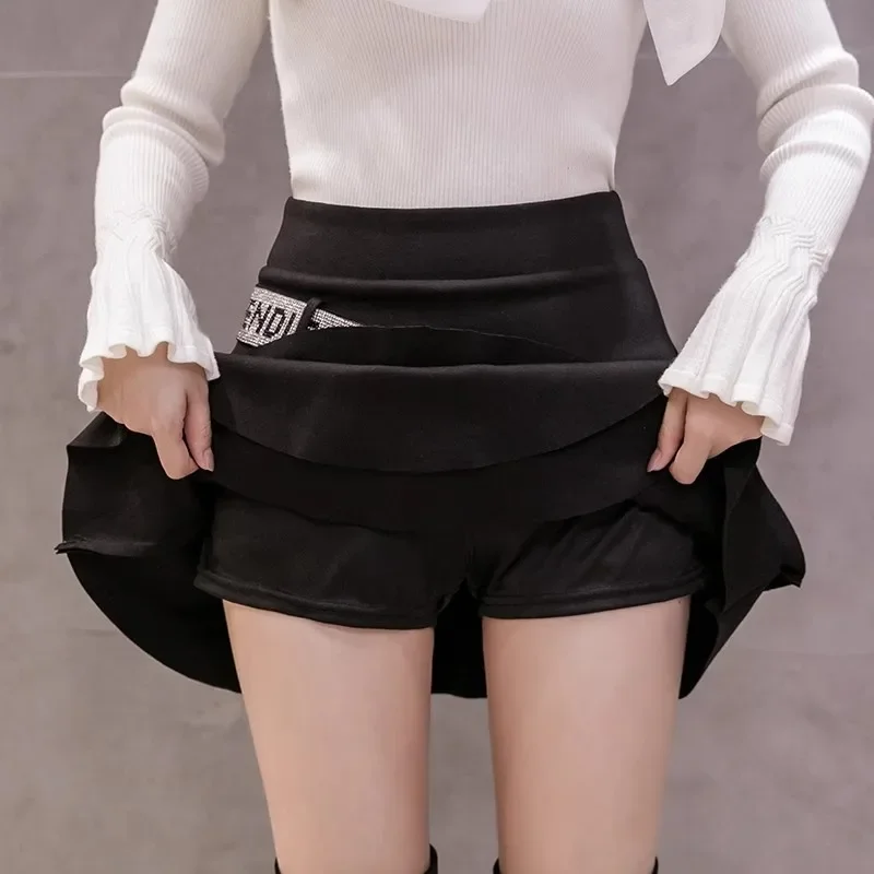 Юбка-трапеция Женская плиссированная с оборками и высокой талией