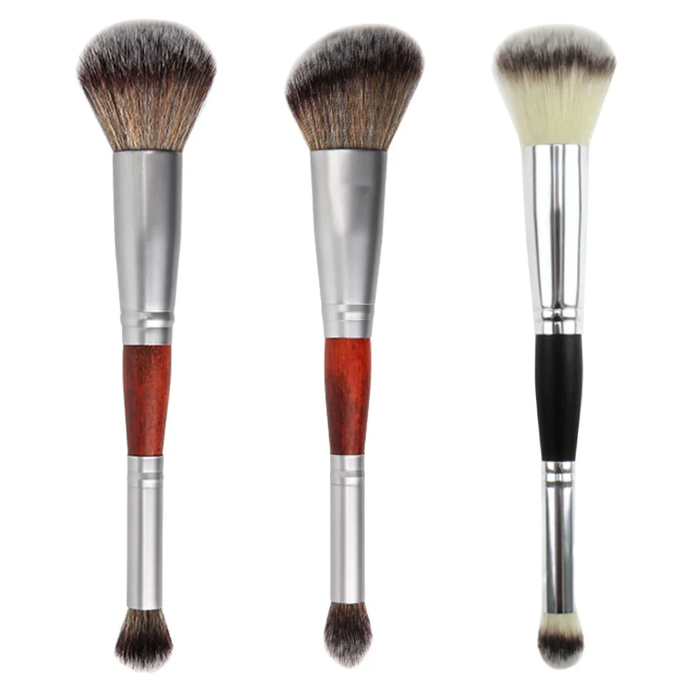 

Brush Eyeshadow Makeup Brushes Double Woman Head Supplies Stick Female Blush Tool Highlight Accessories Applicator Portable