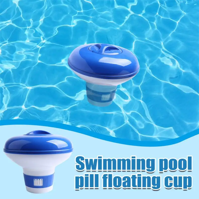 

Pool Floating Dispenser Swimming Pool Chemical Floater Chlorine Bromine Tablets Applicator Spa Hot Tub Supplies Home Garden Tool