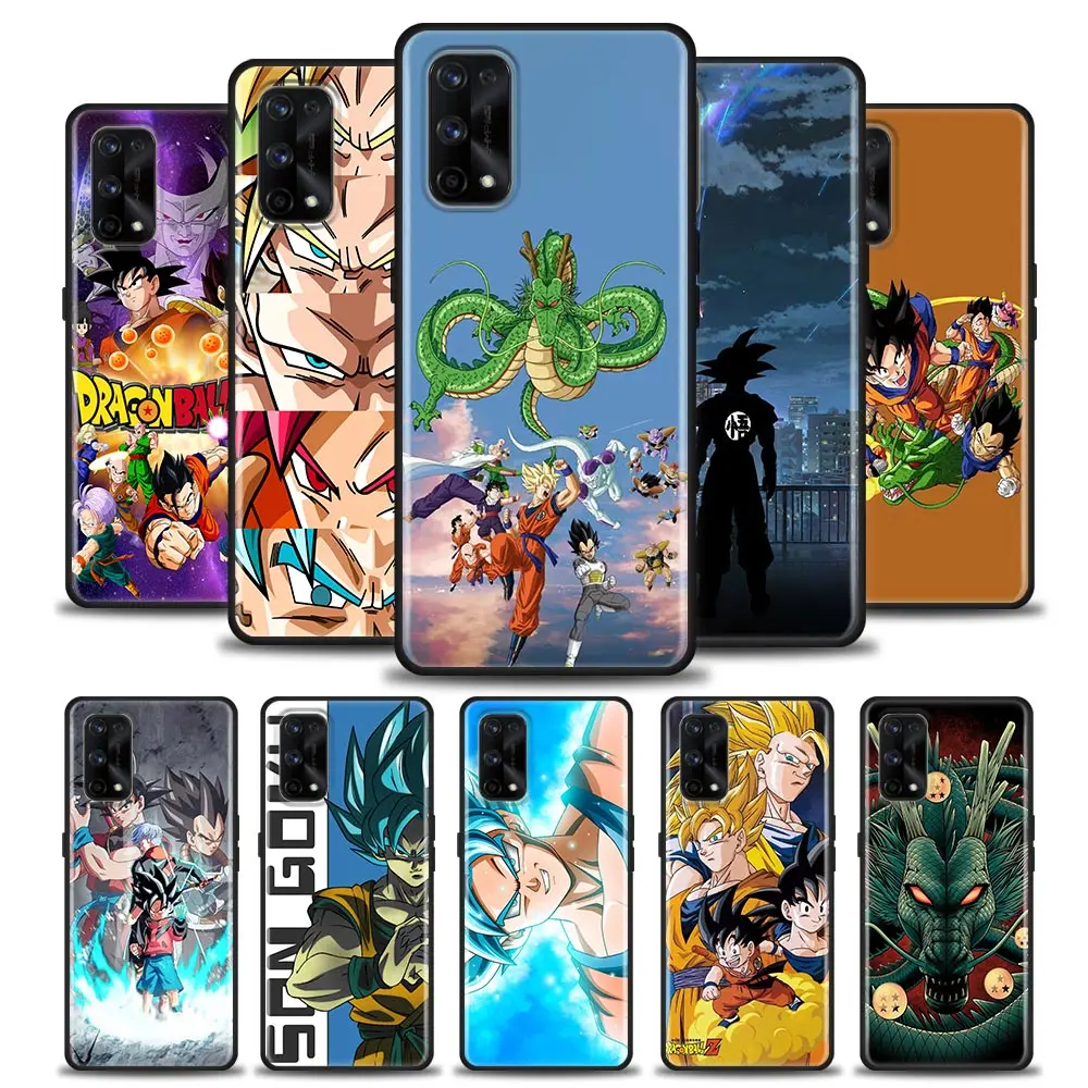 

Japan Anime Dragon Ball Z Silicone Phone Case For Oppo Realme 5 5s 6i 6 7 7i 8 8i 9 9i 5g Pro XT Black Soft TPU Cover Goku Cases