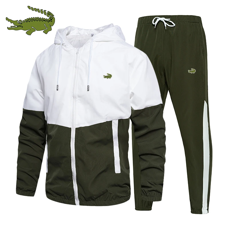 Cartelo 2023 Brand Tracksuit Casual Hoodies Sets Streetwear Sports Suit Patchwork Spring Male Jackets+Pants Two Piece Hip Hop