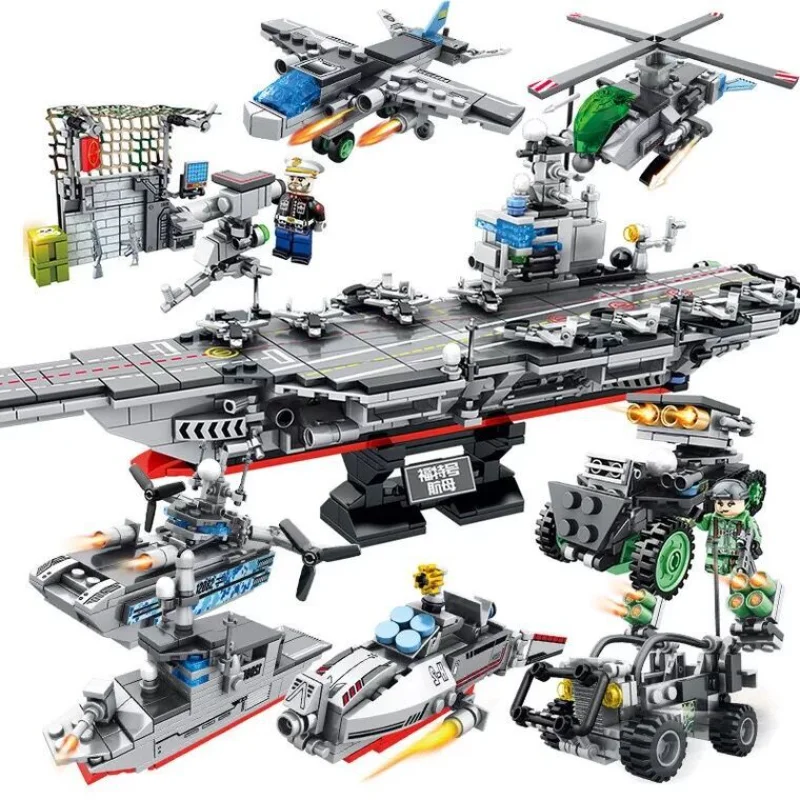 Боевой корабль-авиаперевозчик совместимый с конструкторами Lego мелкие частицы в