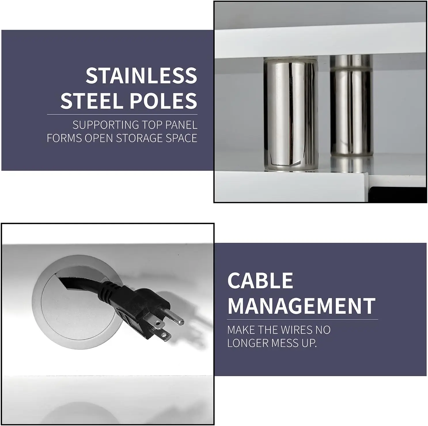 Подставка для телевизора с современным камином и электрическим 36 дюймов