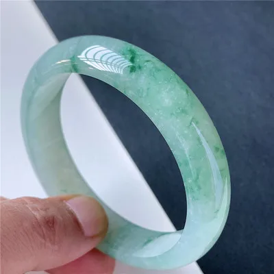 

Zheru Jewelry Natural Burmese Jade two-color 54mm-62mm bracelet Princess bracelet for girlfriend gift for mom