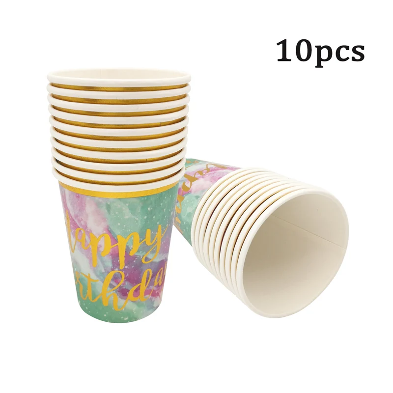 10 шт. одноразовые бумажные стаканчики с тиснением
