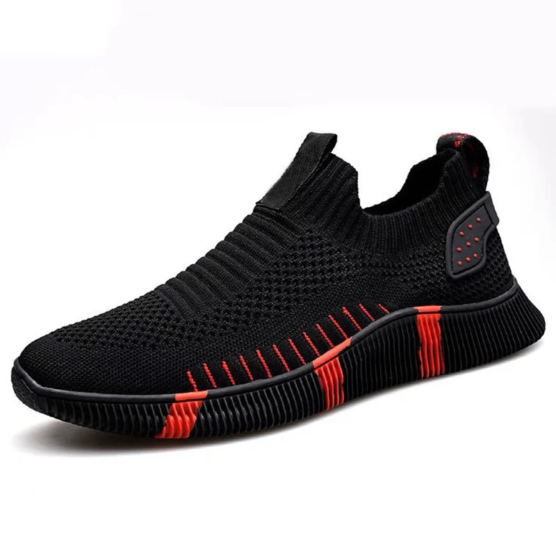 Summer Men Casual Shoes Mesh Breathable Male Sneakers Footwear Flat Slip-On Wearable Sports Running Shoes Zapatos Hombre