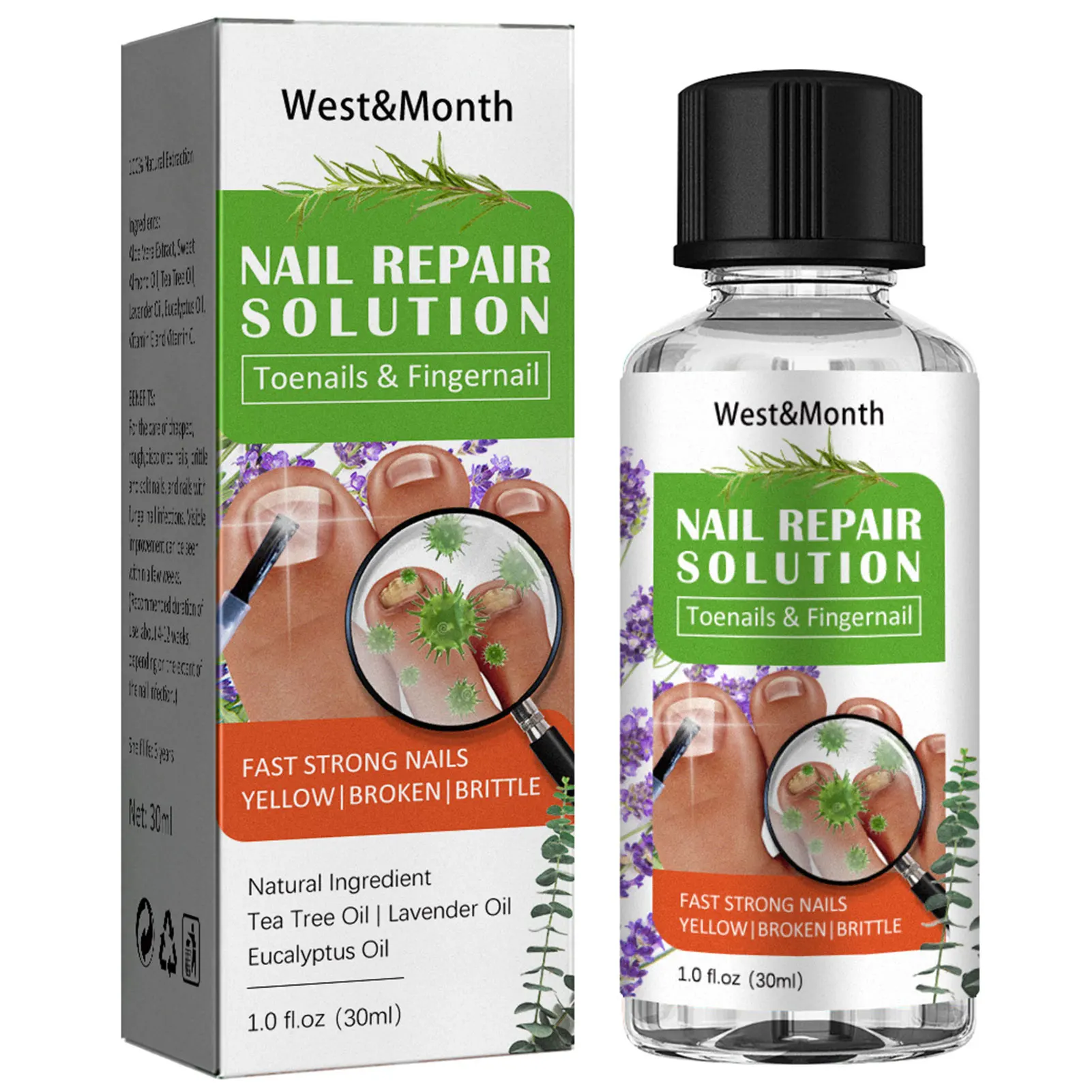 

Восстанавливающий раствор для ногтей, 30 мл, для лечения обесцвечивания ногтей и выпадения ногтей для сломанных, треснувших и слабых ногтей