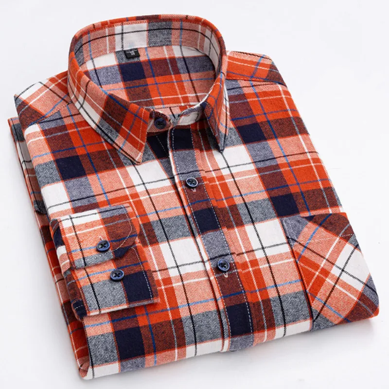 Casual Long Sleeve Regular Fit Dress Shirts For Man Clothes 6xl 5xl 4xl