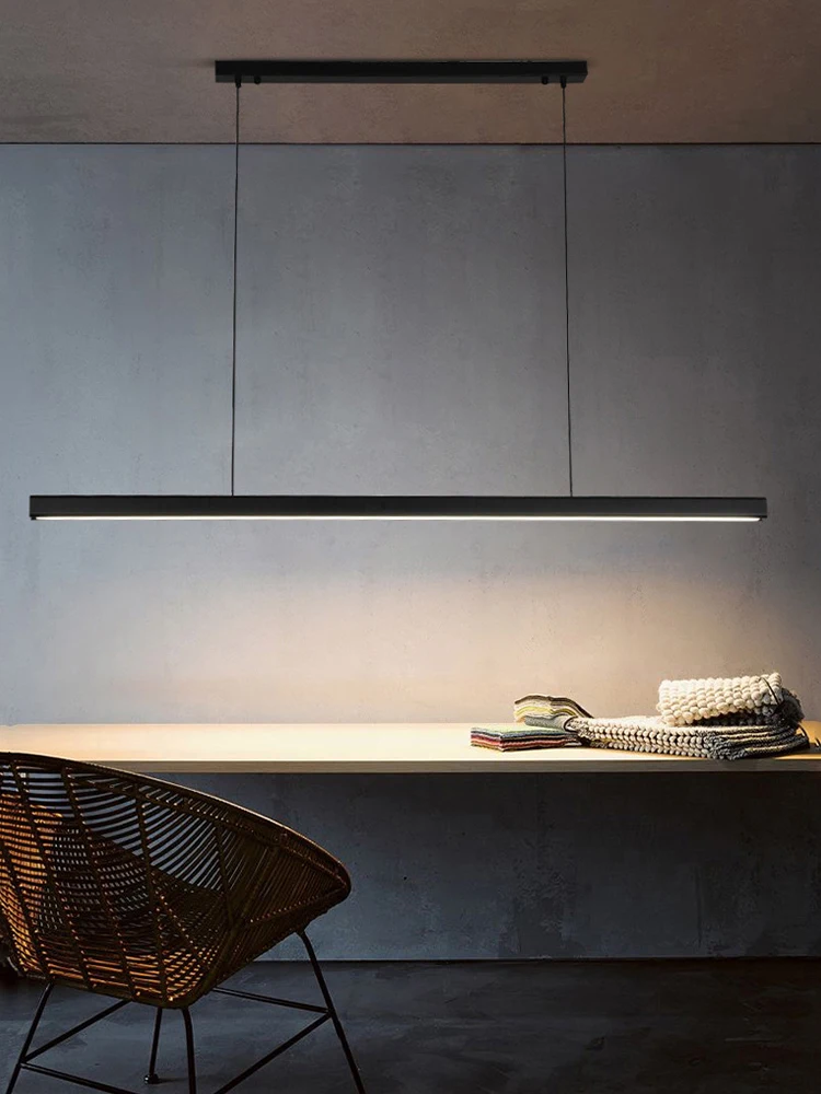 Лампа для столовой в скандинавском стиле роскошная длинная линейная Подвесная