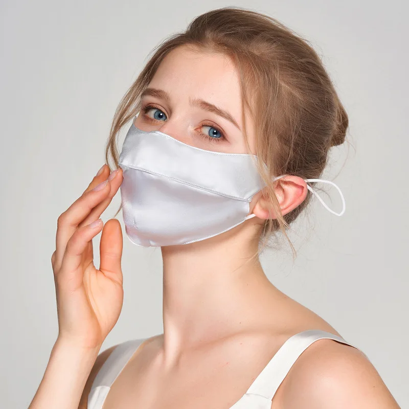 Birdtree 100% шелк тутового шелкопряда маска от солнца для мужчин и женщин двухслойная