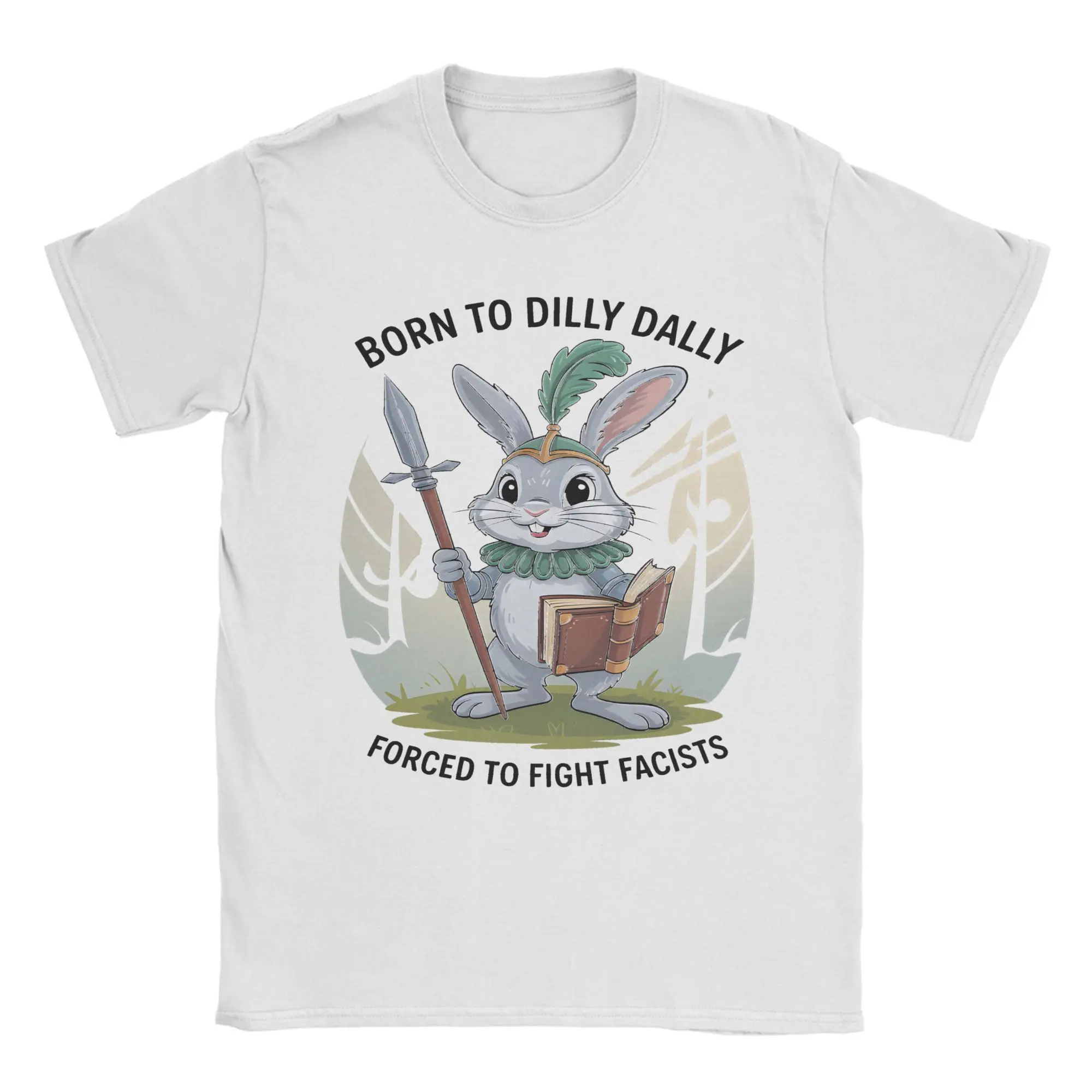 Фото Мужские и женские футболки Born To Dilly Dally Forced To Lock In из чистого хлопка, футболка с коротким рукавом, футболка с круглым вырезом, одежда больших размеров №2