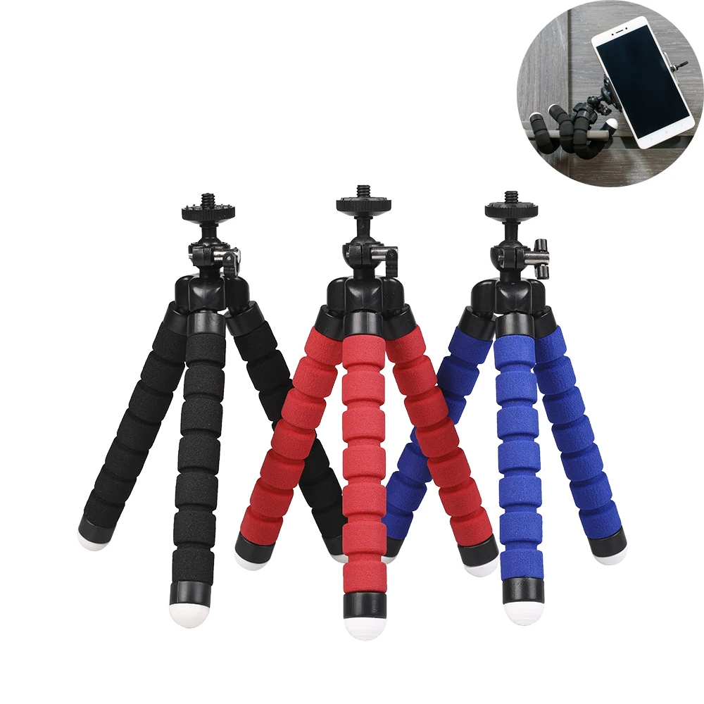 

Go Pro Accessories Sponge Flexible Octopus Tripod for Gopro 9 8 7 6 5 4 Sj4000 Sj7 DJI OSMO Action Camera Mobile Phonets