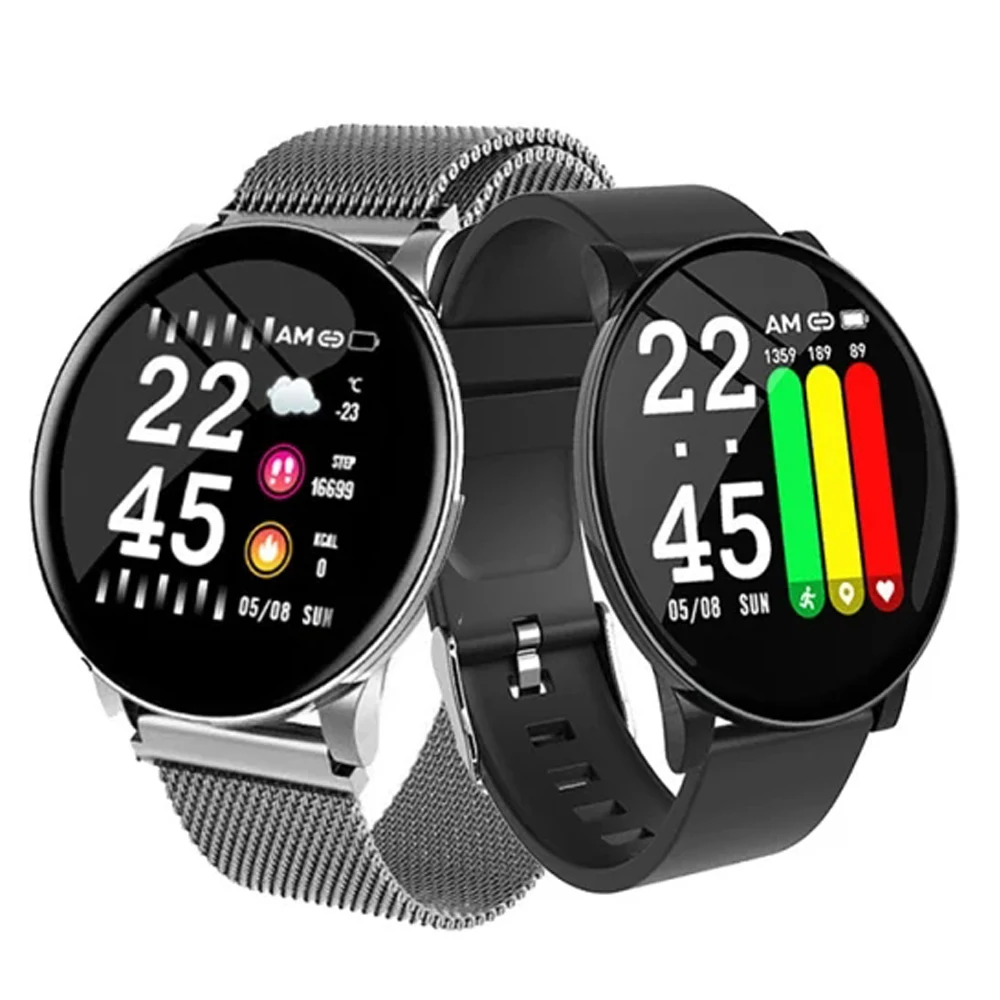 

W8 Bluetooth Smart Watch IP67 Waterproof Sports Fitness Tracker Heart Rate Monitor Blood Pressure Men Women Smartwatch PK V11