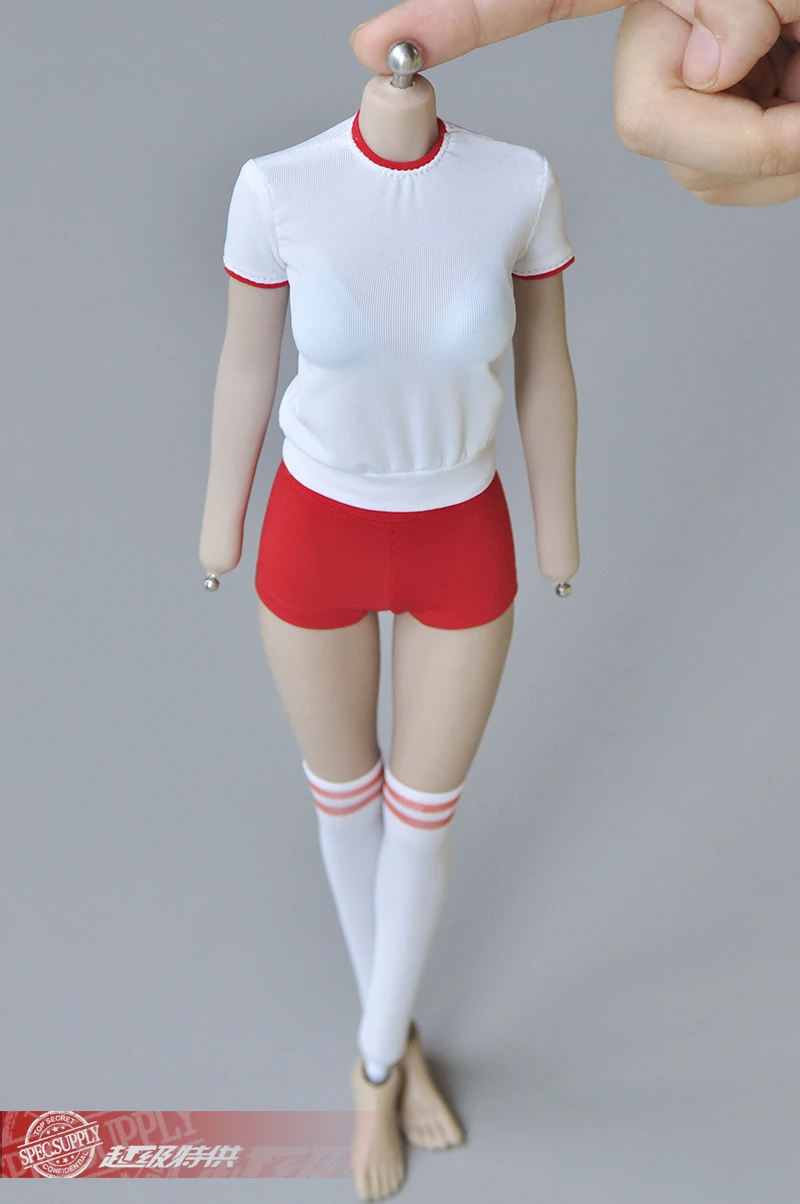 

1/6 Scale Japanese Student Sportswear Short Sleeve Shorts Clothes Fit for 12'' TBLeague Phicen Action Figure Body