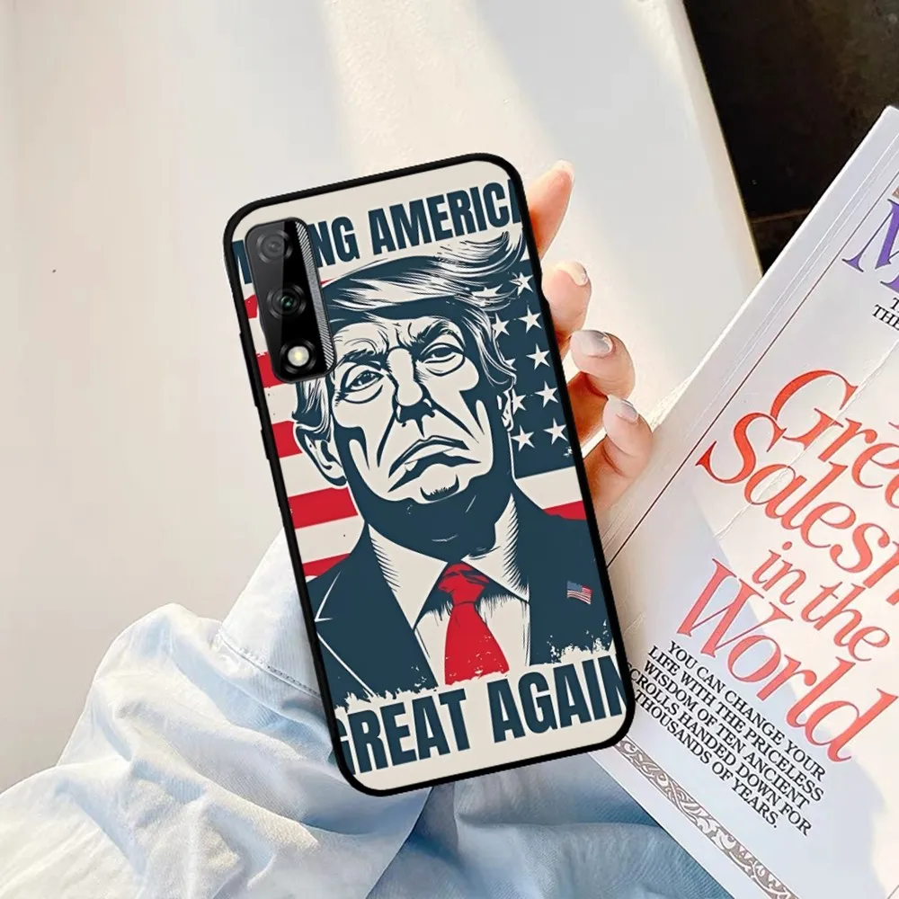 Чехол для телефона с рисунком Trump Fun Huawei Y9 6 7 5 Prime Enjoy 7s 8 Plus 7a 9e 9plus 8E Lite Psmart Shell