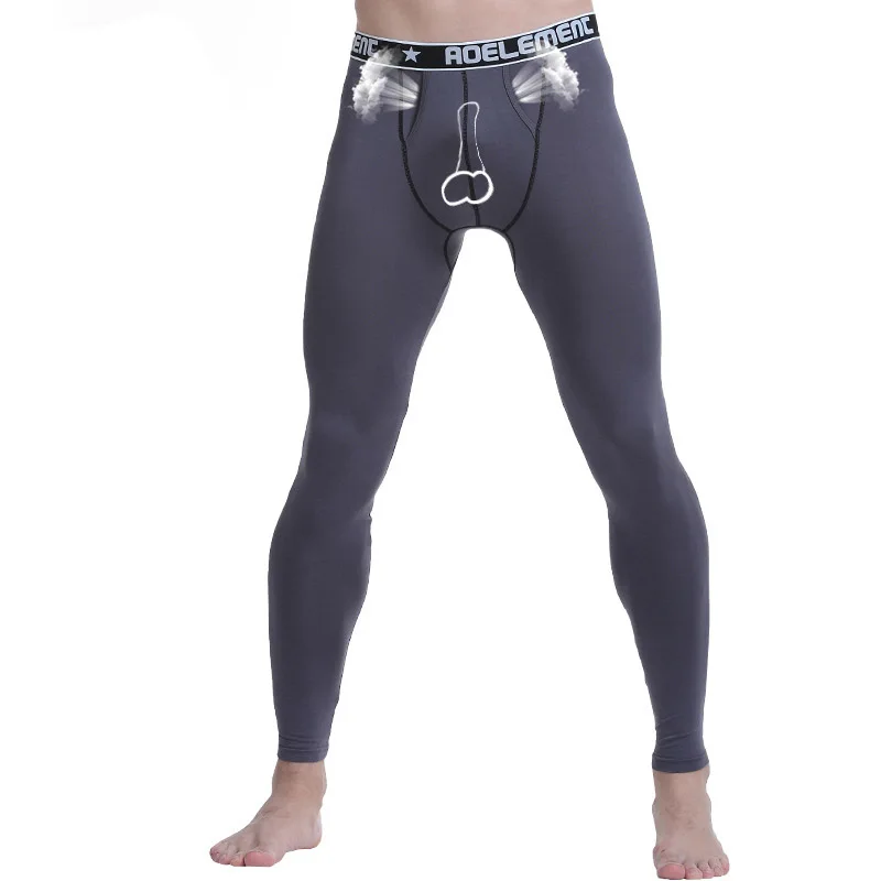 Men Thermal Underwears Men's modal Long Johns Tight-Fitting Leggings Autumn Winter Sexy Penis Scrotum Separation Men Warm Pants