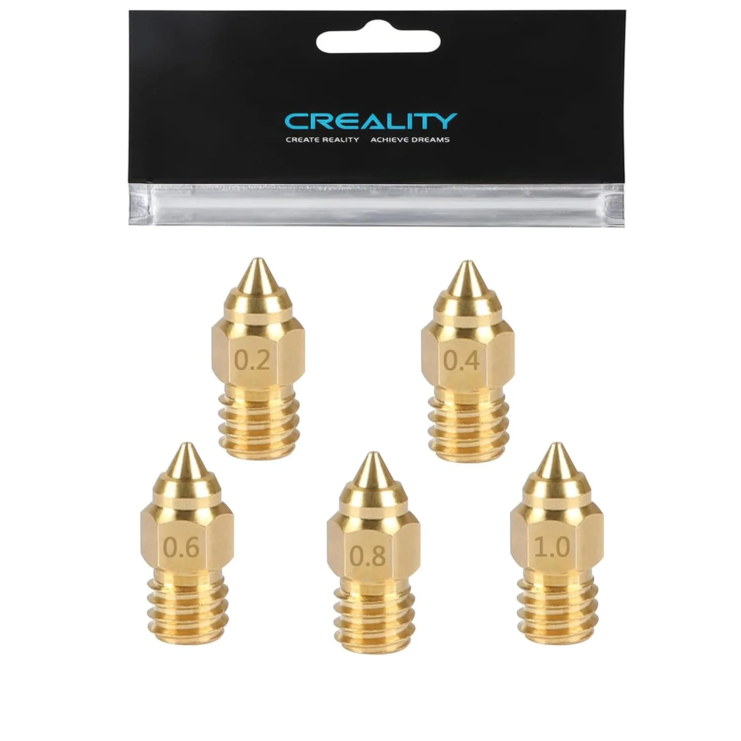 Фото Официальные сопла Creality Ender 3 S1, 0,4/0,6 мм, 5 шт., для Ender 3/Pro/V2/Max/Neo, Ender5/Pro/Plus, аксессуары для 3D-принтеров Ender 6 №1