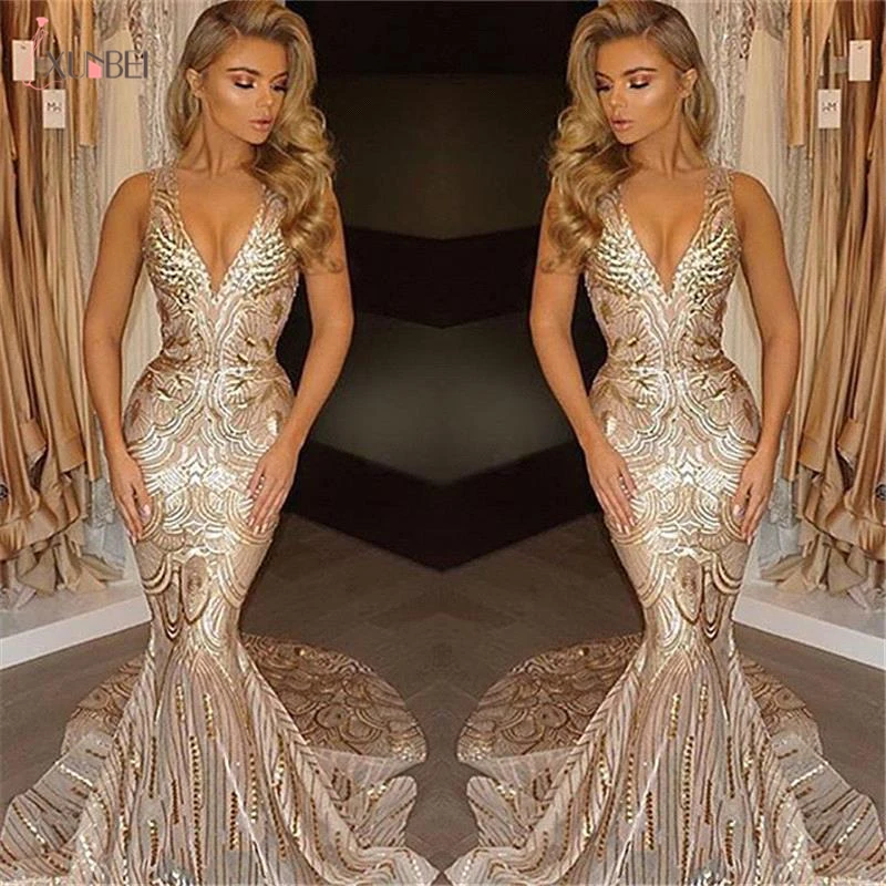Длинное вечернее платье-Русалка с блестками длинное соблазнительное платье со