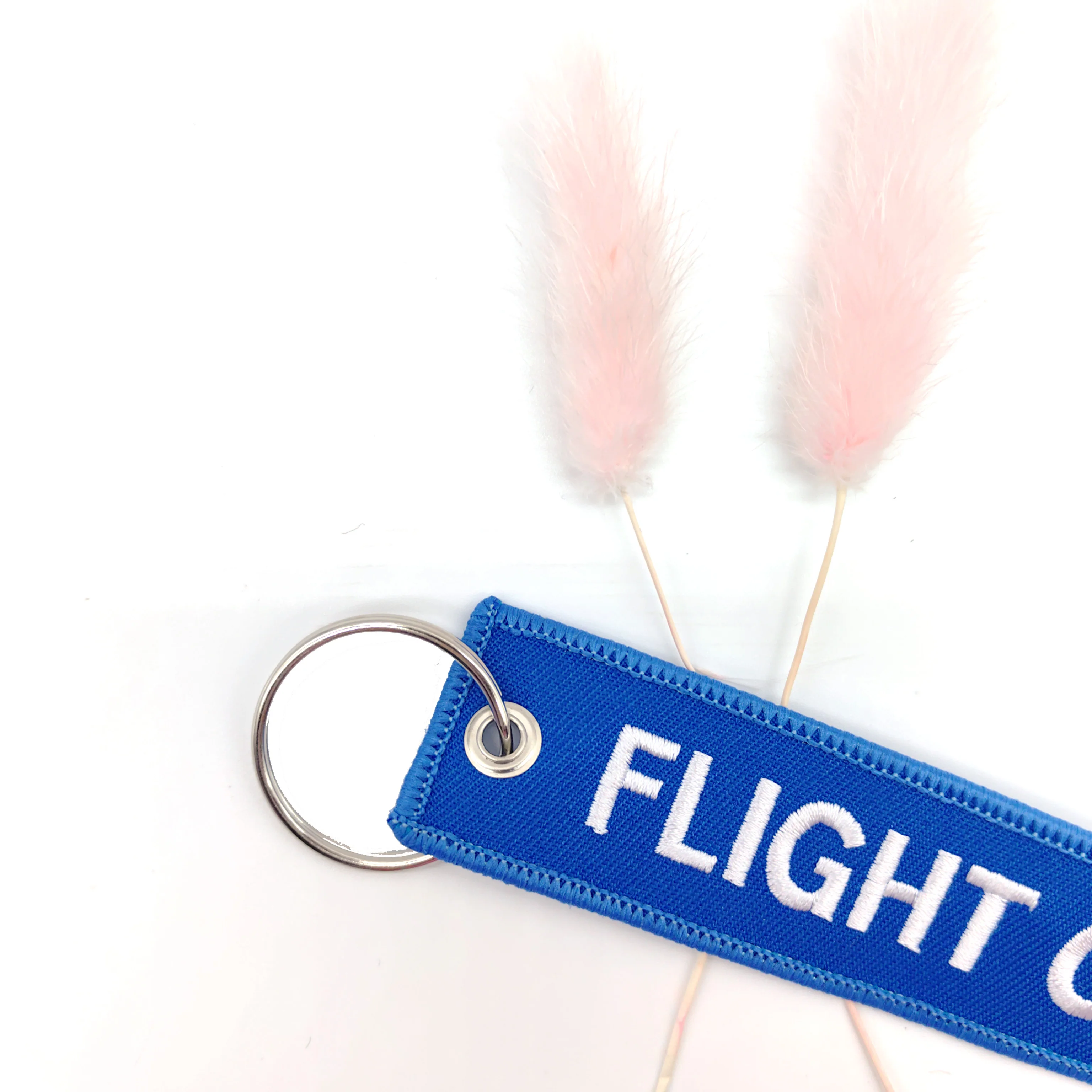 1 шт. двухсторонний брелок для ключей с вышивкой