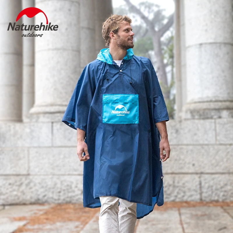 

Naturehike Camping Raincoat Multifunction Rain Poncho Hooded for Adult with Pocket Ultralight Waterproof Windbreaker Raincoat
