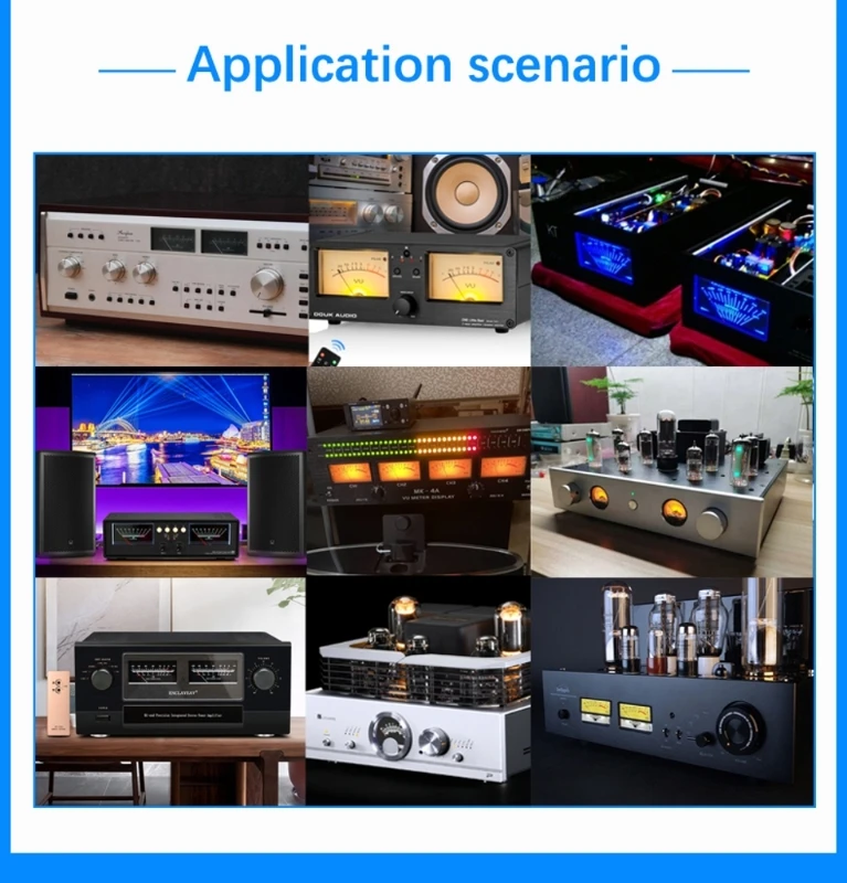 

VU Level Meter Sound Pressure Meter DB Level Meter Gauge Blue Backlight