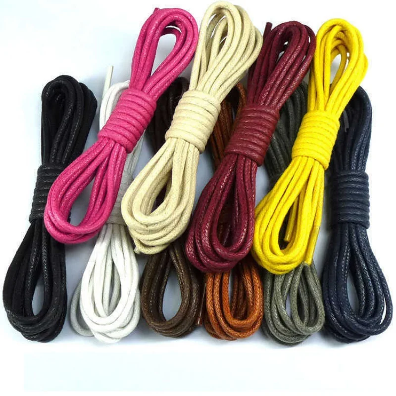 

Шнурки мужские/женские круглые из вощеного хлопка, см