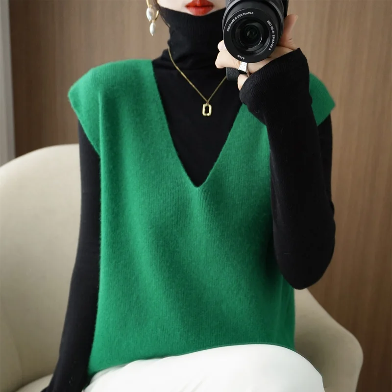 Женский трикотажный жилет из мериноса