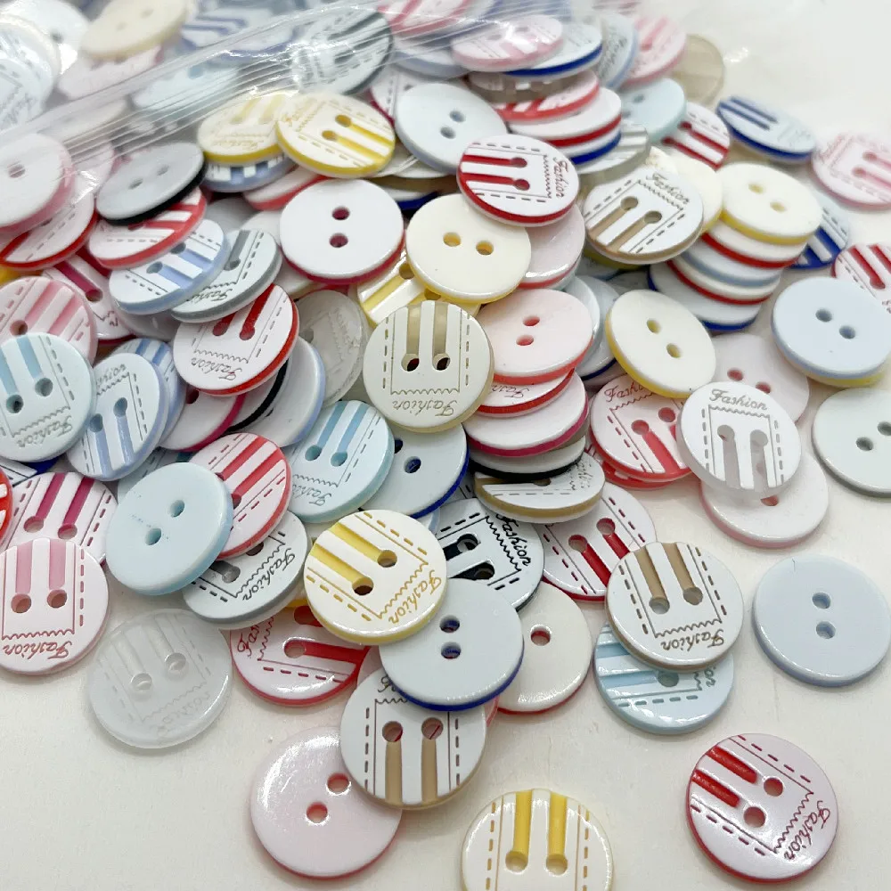 New 13mm  Buttons Children's Clothing Candy Color Buttons Color Two Eye Buttons for Wedding Decor Sewing Accessories