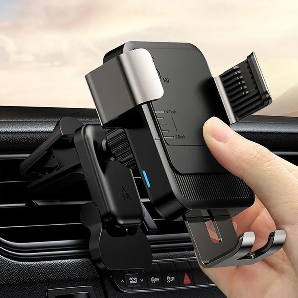 

Автомобильный гравитационный держатель для телефона, интеллектуальная беспроводная зарядка Qi, автомобильный держатель мобильного телефо...