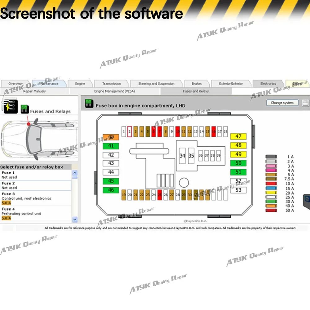 Электрические схемы автомобиля Vivid Workshop Data 2018.01 управление двигателем