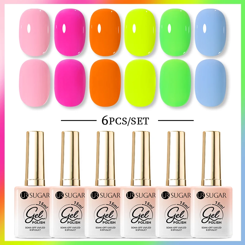UR SUGAR 15 мл цветной гель-набор цветов долговечный для маникюра полуперманентный