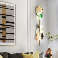 nordic post modern luxury full copper wall lamp bedroom living room corridor background wall designer creative light fixtures